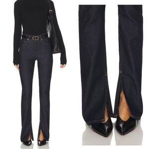 Agolde Ingram Split Skinny Jeans in Rinse Dark was Split Hem Denim